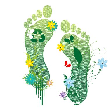 Recycle feet clipart