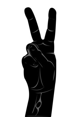 Victory sign clipart