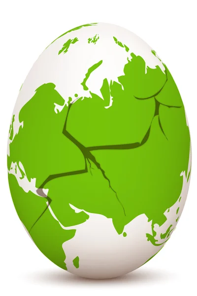 Разбитое глобальное яйцо — стоковое фото