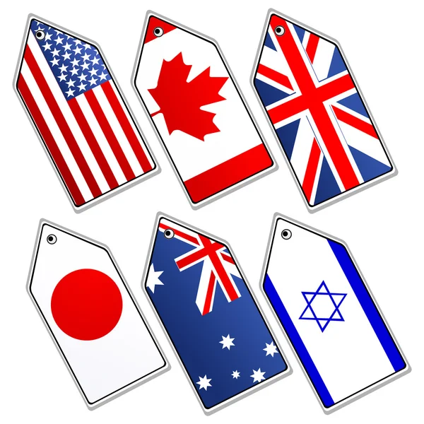 Verschillende vlaggen — Stockfoto