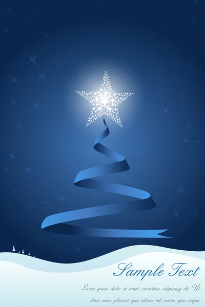 Albero di Natale X con stella — Foto Stock