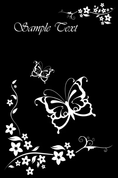 Abstrato cartão de borboleta — Fotografia de Stock