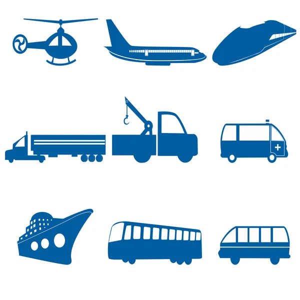 Ikonen des Transportwesens — Stockfoto