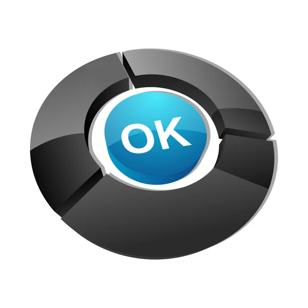 Przycisk OK — Zdjęcie stockowe