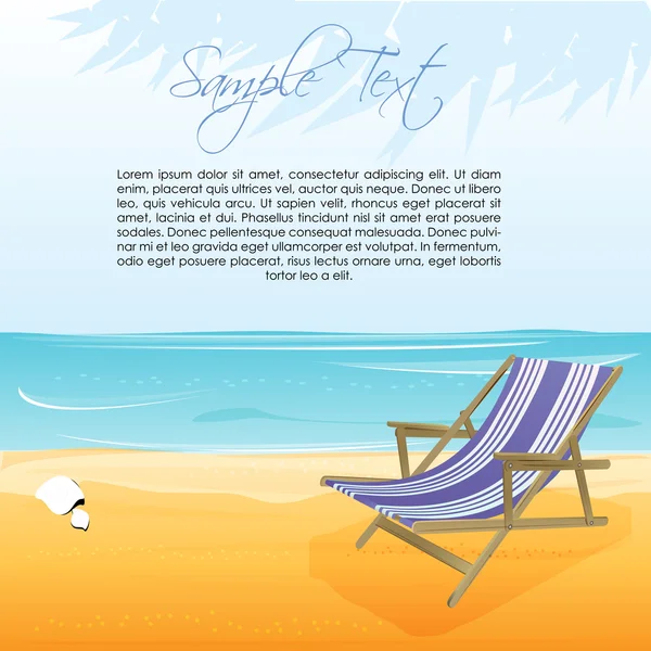 椅子と海のビーチ — ストック写真