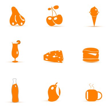 Junk food icons clipart