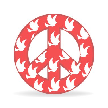 sign of peace with bird clipart