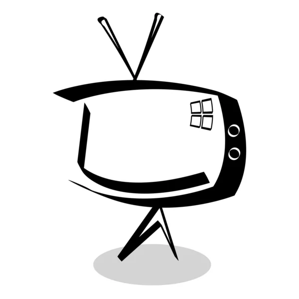 Skizzenhaftes Fernsehen — Stockvektor