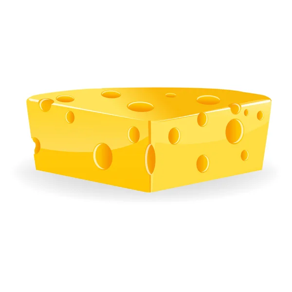 Pedaço de queijo — Vetor de Stock