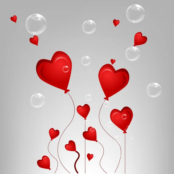 Valentine kort med bubbla — Stock vektor