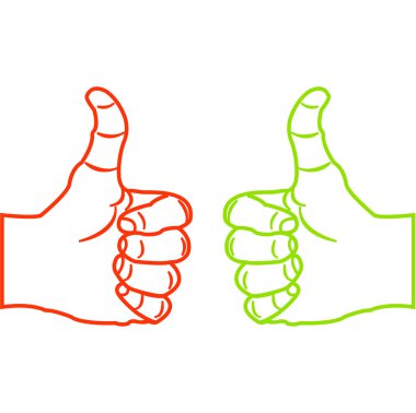 Thumbs up sketch clipart