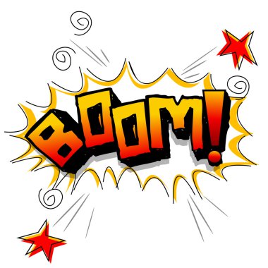 Boom with stars clipart