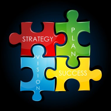 Business strategy and plan clipart