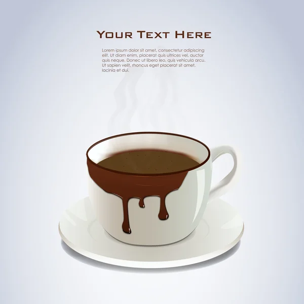 Csésze kávé a mintaszöveg — Stock Fotó