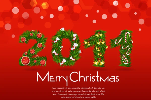 2011 merry christmas card — Stock Photo, Image