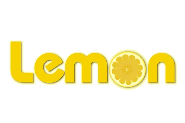 柠檬文本 — 图库照片