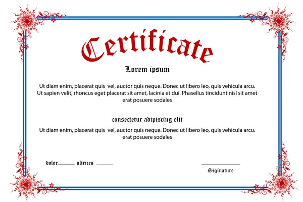 Certificato floreale — Foto Stock