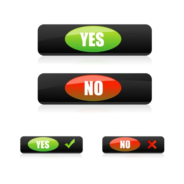 Sí y No botones —  Fotos de Stock
