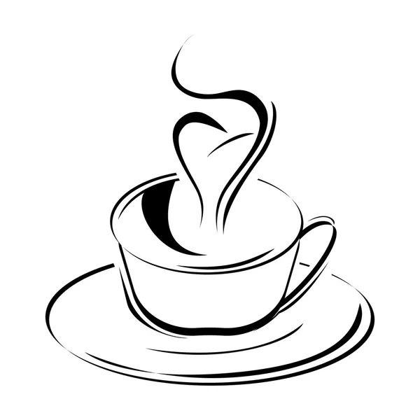 Skizzenhafte Kaffeetasse — Stockfoto