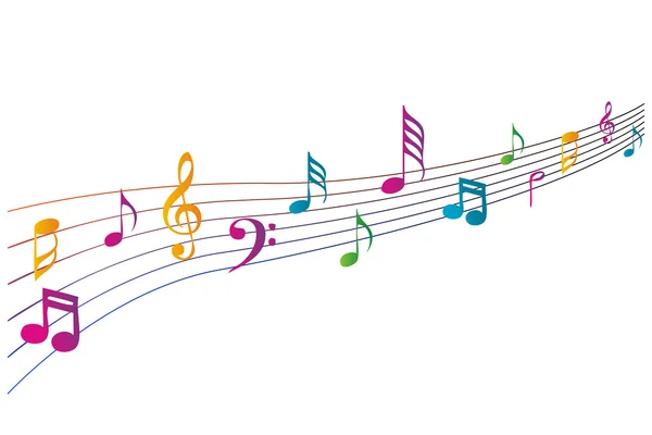 다채로운 음악 아이콘 — 스톡 사진