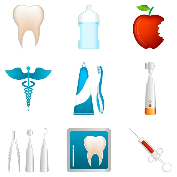 Dental icons — Stock Photo, Image