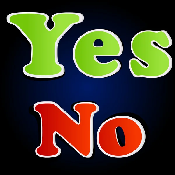 Evet ve Hayır seçenekleri — Stok fotoğraf