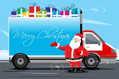 Christmas cargo clipart