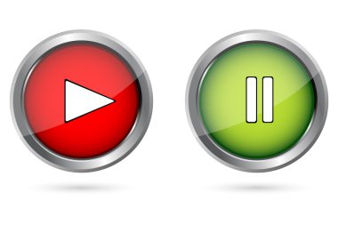 Play push buttons clipart