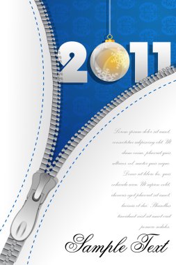 Unzipping new year clipart