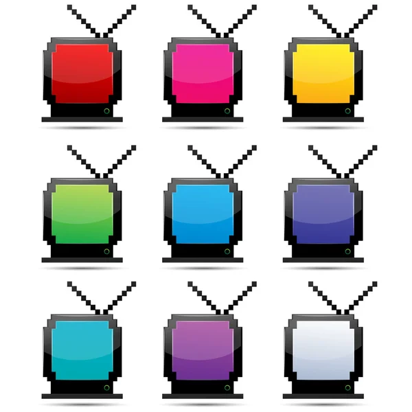 Красочный телевизор — стоковое фото