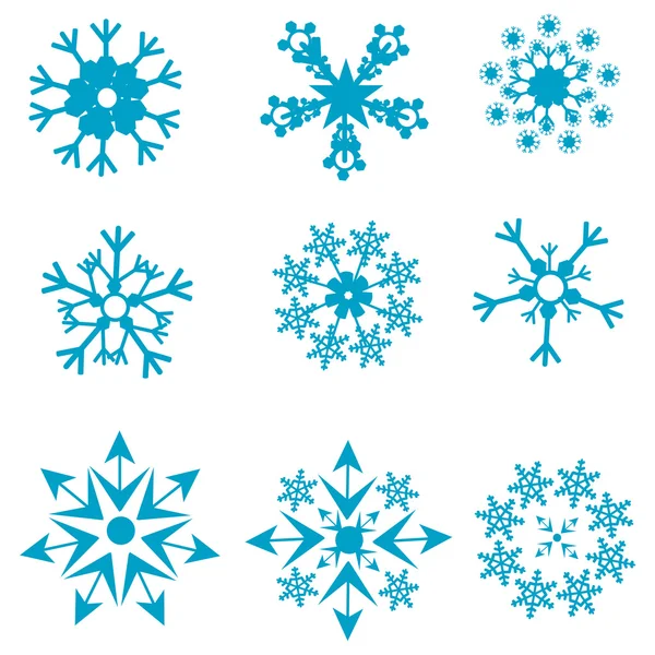 Formen von Schneeflocken — Stockfoto
