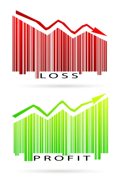 Gewinn- und Verlustkurve — Stockfoto