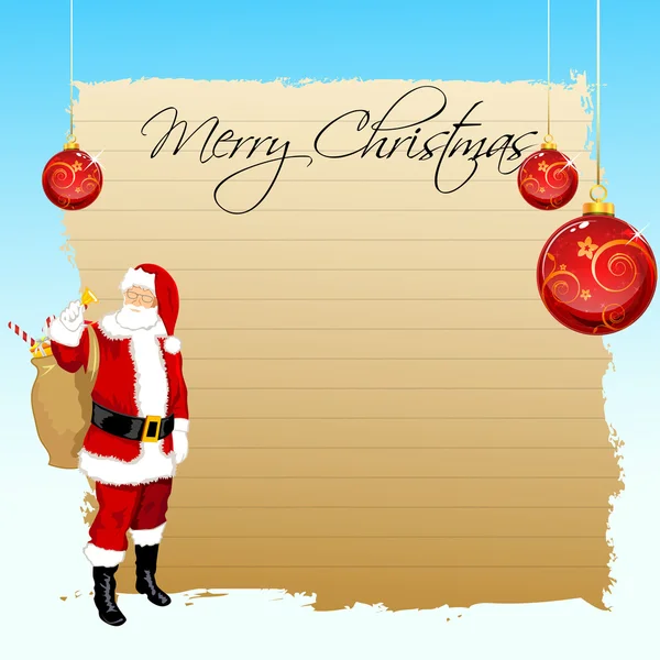 Feliz cartão de Natal com Santa — Fotografia de Stock
