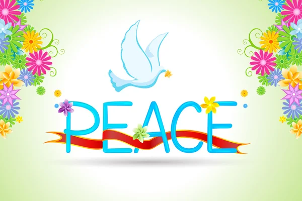 Cartão de paz floral — Fotografia de Stock
