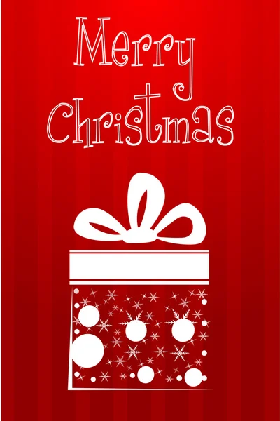 Cartão de Natal abstrato com presente — Fotografia de Stock
