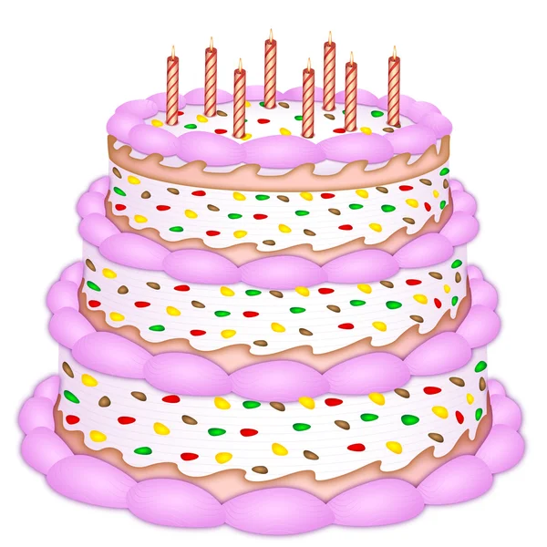 Tort urodzinowy dekoracyjne — Zdjęcie stockowe