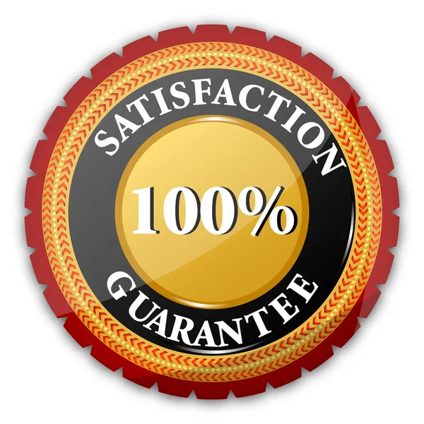 100% satisfaction guaranteed logo — Stock Photo, Image