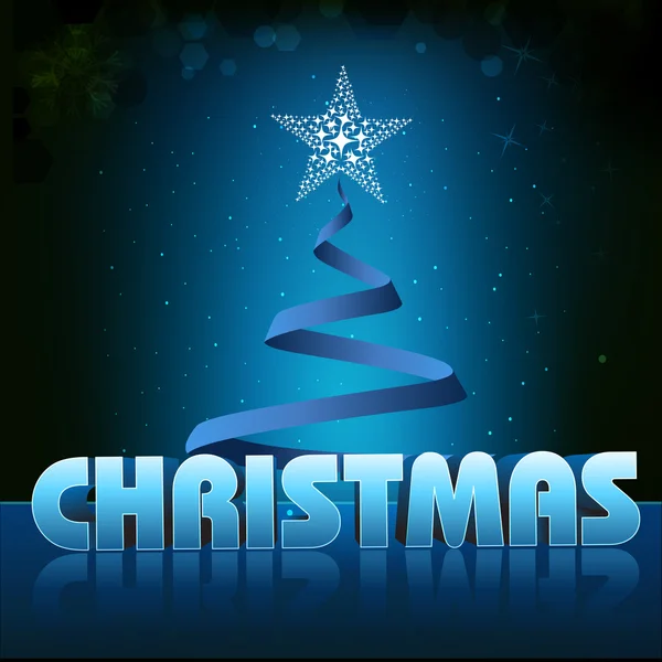 Weihnachtskarte mit Weihnachtsbaum — Stockfoto