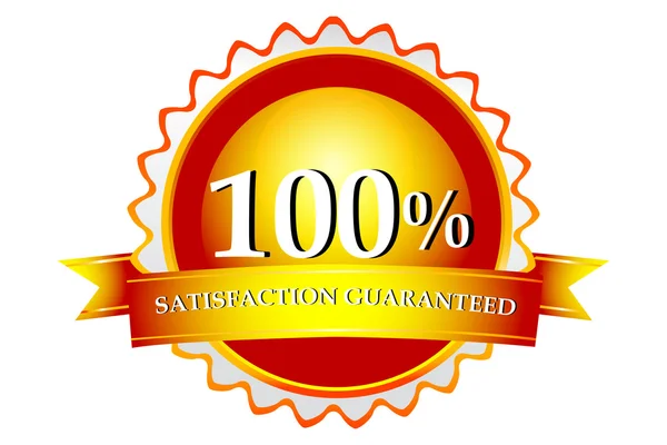 100% tevredenheid gegarandeerd logo — Stockfoto