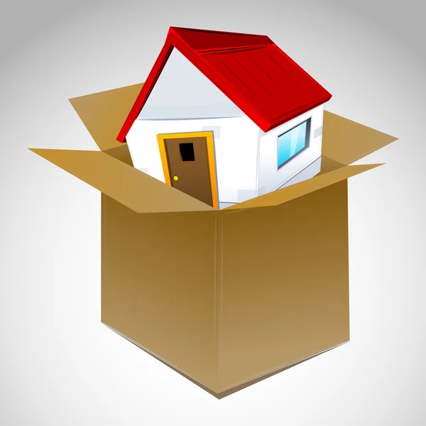 House in box — Stock Photo, Image
