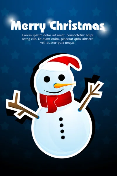 Cartão de Natal abstrato com boneco de neve — Fotografia de Stock