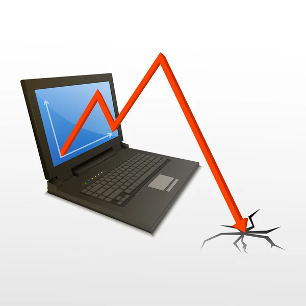 Gráfico de perda do computador — Fotografia de Stock