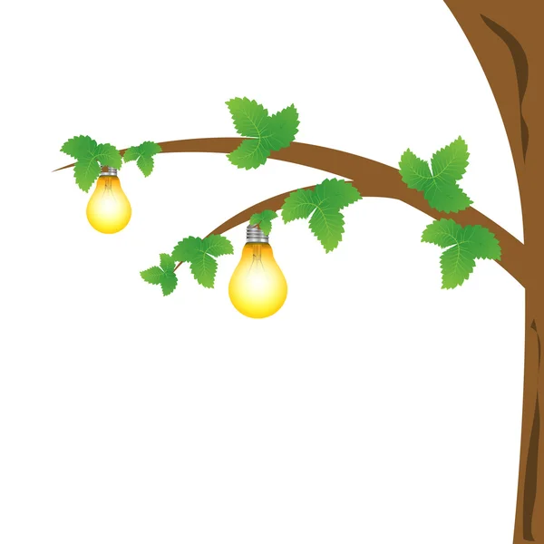 Bulbs on tree — Stock Photo, Image