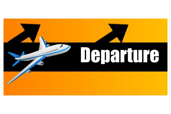 Departure plane — Stock Photo, Image