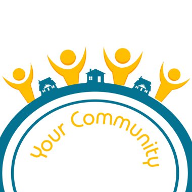 illustration of your community on white background clipart