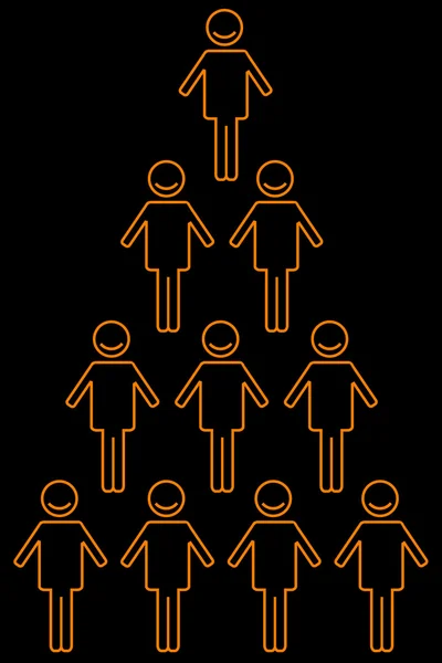 Human pyramid — Stockfoto