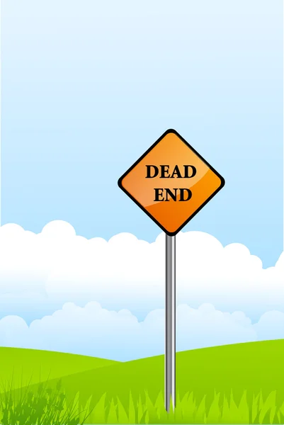 Dead end pole on natural background — Stock Photo, Image