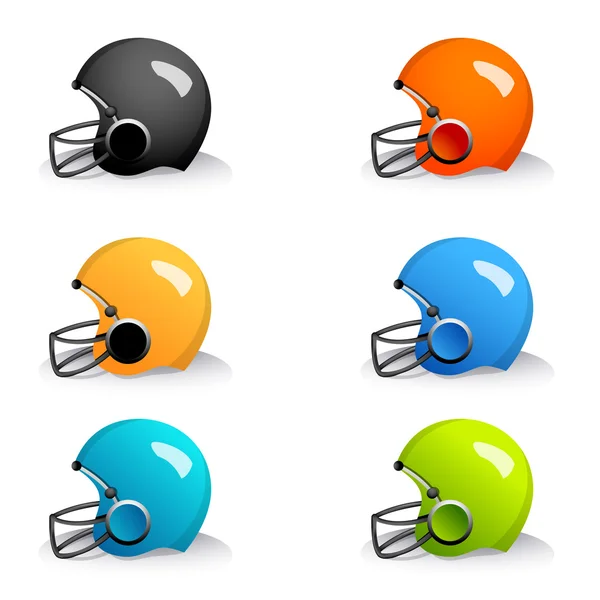 Illustration Von Bunten Helmen Auf Weißem Hintergrund — Stockfoto