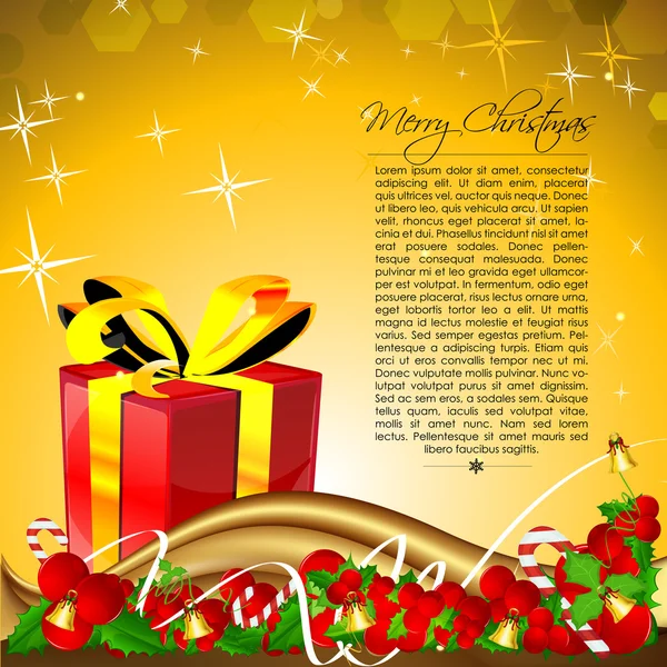 Illustratie Van Abstracte Merry Christmas Card Met Geschenken — Stockfoto