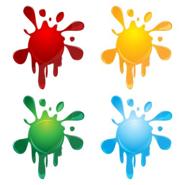 illustration of abstract colorful splash on white background clipart